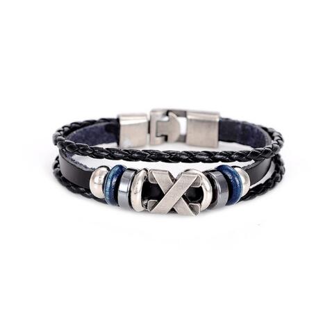 Genuine Leather Bracelets Men's Multilayer Braided Rope Bracelets - GadiGadPlus.com