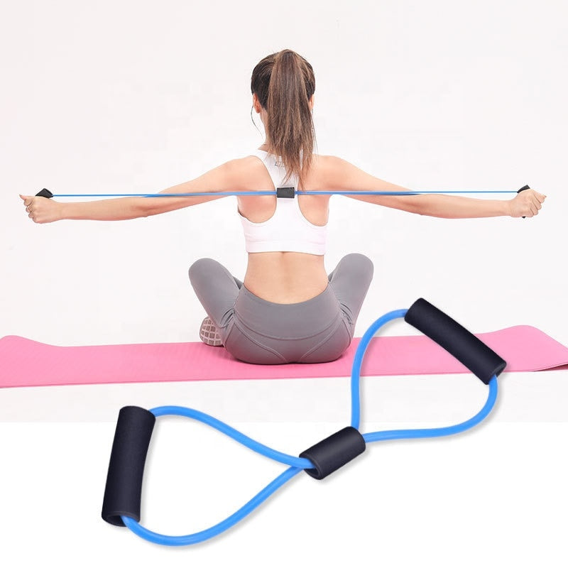 Fitness Resistance Bands Sit Up Pull Rope 4 Tube Pedal Exerciser - GadiGadPlus.com