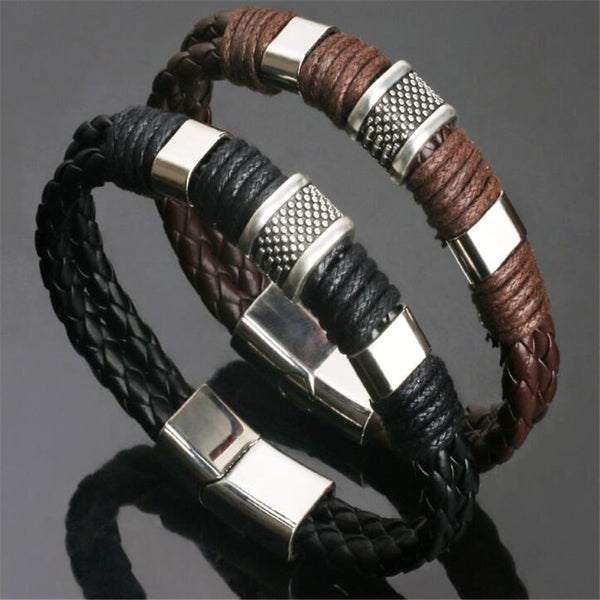 Stainless Steel Charm Bracelet Braided - GadiGadPlus.com