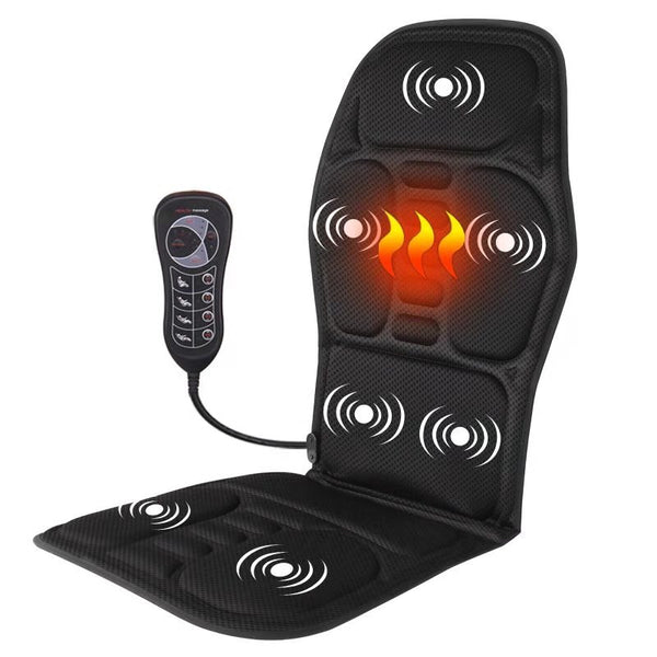 Electric Back Massager Massage Chair Cushion Heating Vibrator Car Home Office - GadiGadPlus.com