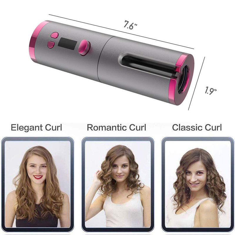 Hair Curlers Cordless Automatic Hair Curler Iron - GadiGadPlus.com