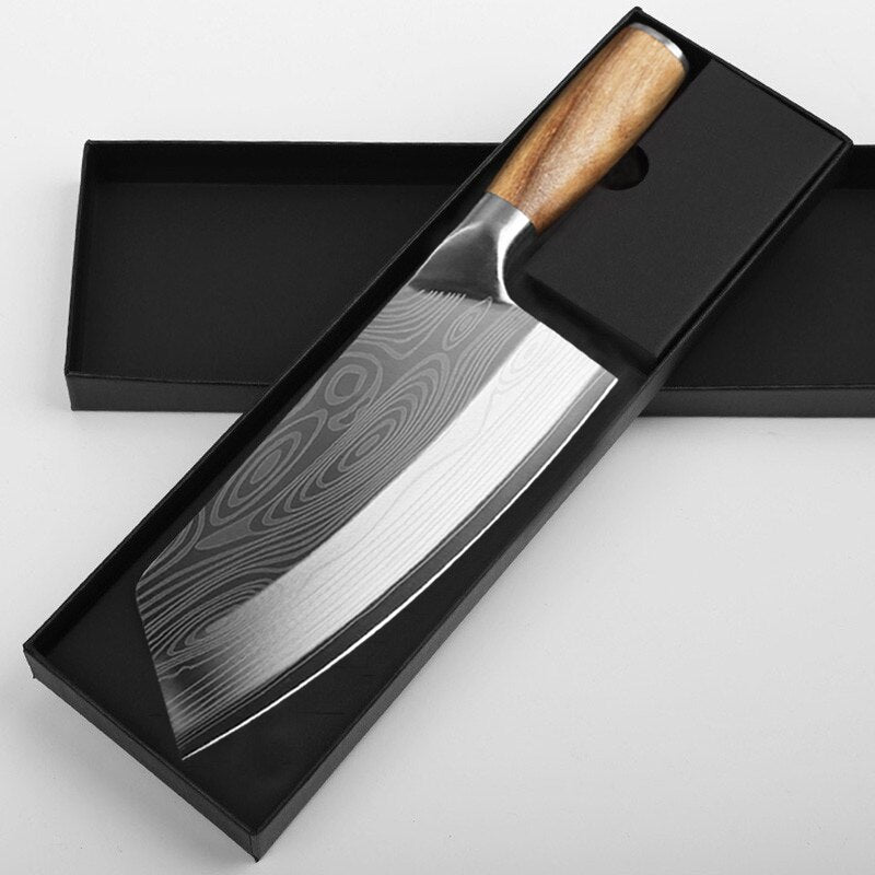 Stainless Steel Butcher Meat Chopping Cleaver Knife Vegetable Cutter. - GadiGadPlus.com