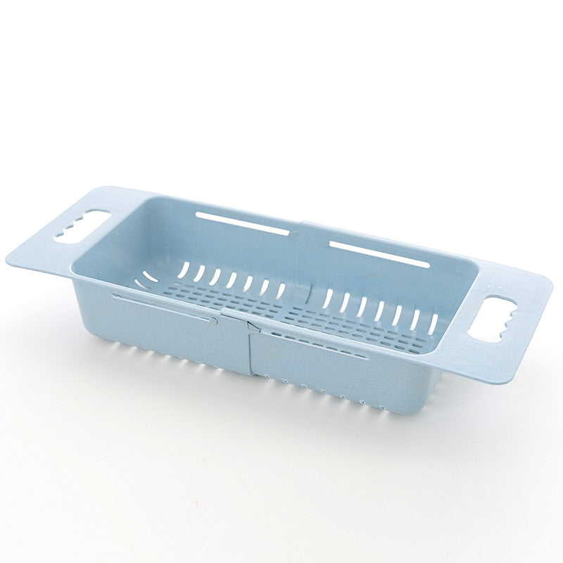 Adjustable Dish Drainer Sink Drain Basket Washing Vegetable Fruit - GadiGadPlus.com