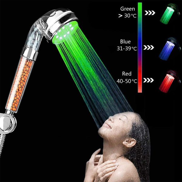 Color Changing LED Anion Spa Shower Head - GadiGadPlus.com