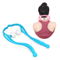 Dual Trigger Point Self-Massage U-Shape Hand Roller Therapy Manual Neck Should - GadiGadPlus.com