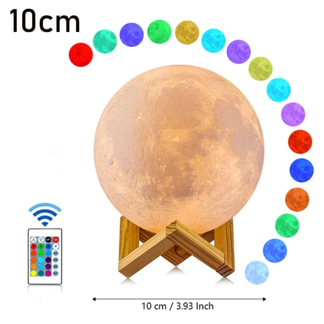 3D Print LED Night Light Moon Lamp - GadiGadPlus.com