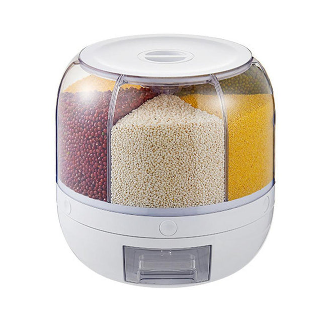 Rotating Grid Grain Rice Dispenser Sealed Cereal Separate - GadiGadPlus.com