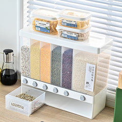 Rotating Grid Grain Rice Dispenser Sealed Cereal Separate - GadiGadPlus.com