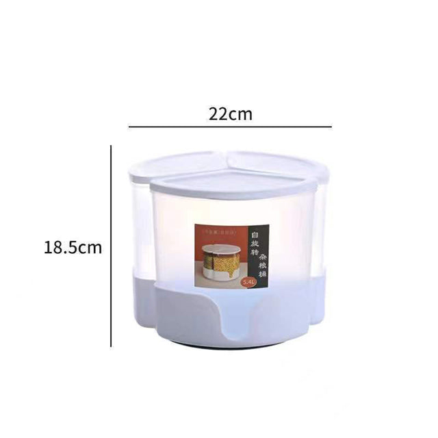 Rotating Grid Grain Rice Dispenser Sealed Cereal Separate - GadiGadPlus.com