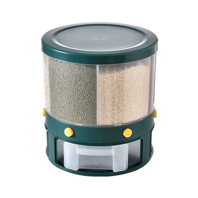 Rotating Grid Grain Rice Dispenser Sealed Cereal Separate - GadiGadPlus.com