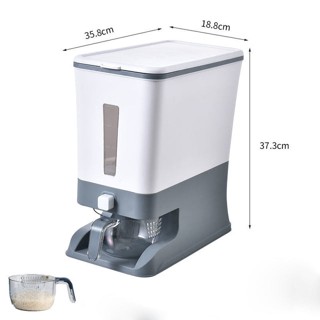 Rotating Grid Grain Rice Dispenser Sealed Cereal Separate - GadiGadPlus.com