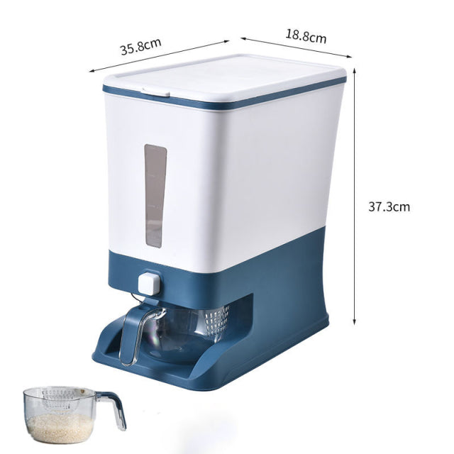 Rotating Grid Grain Rice Dispenser Sealed Cereal Separate - GadiGadPlus.com